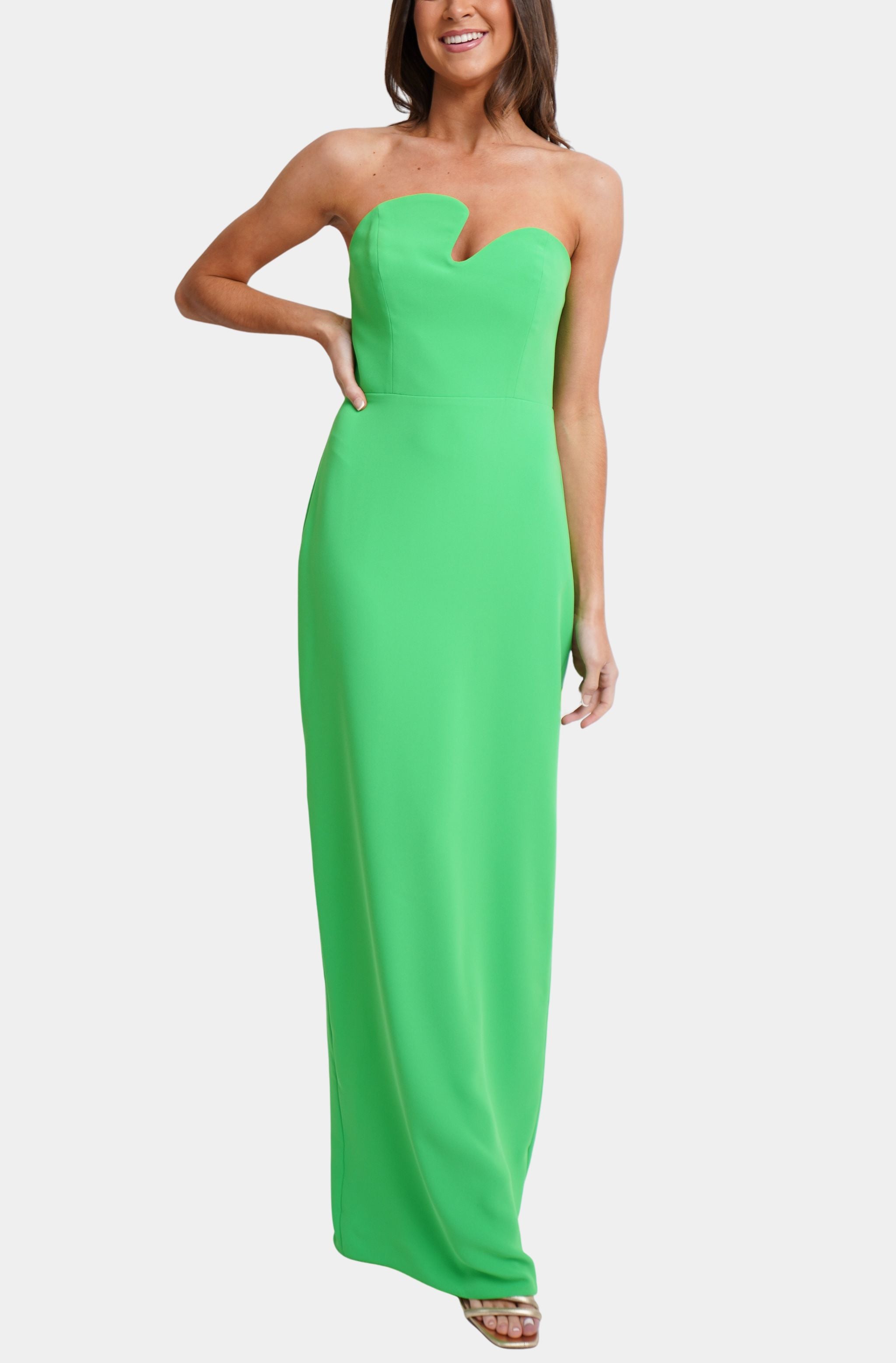 Hemline Exclusive Strapless Puzzle Maxi Dress